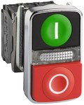 Botão duplo verde/vermelho, LED 240V Harmony XB4